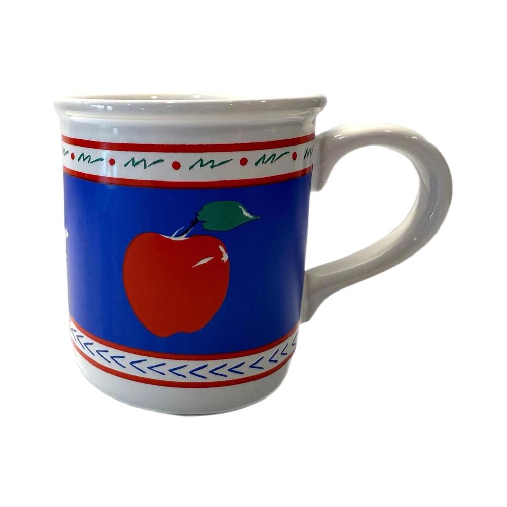 Vintage #1 Teacher Ceramic Coffee Mug – Teacher Gift – Apple